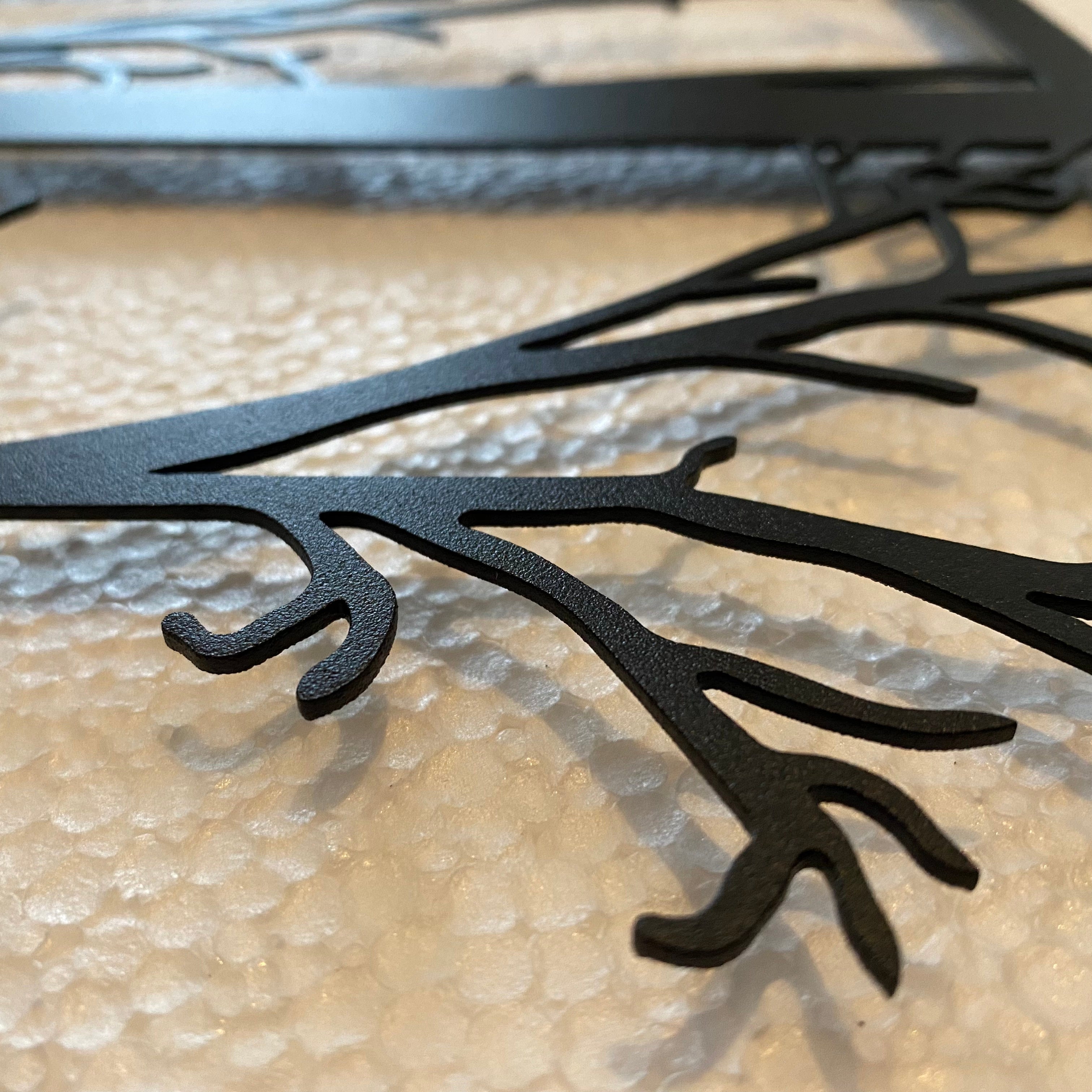 Metalen Muurdecoratie - Boom en Uil