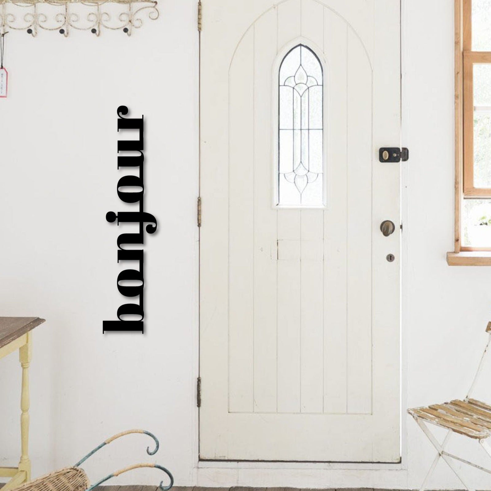 Metalen Muurdecoratie - Bonjour