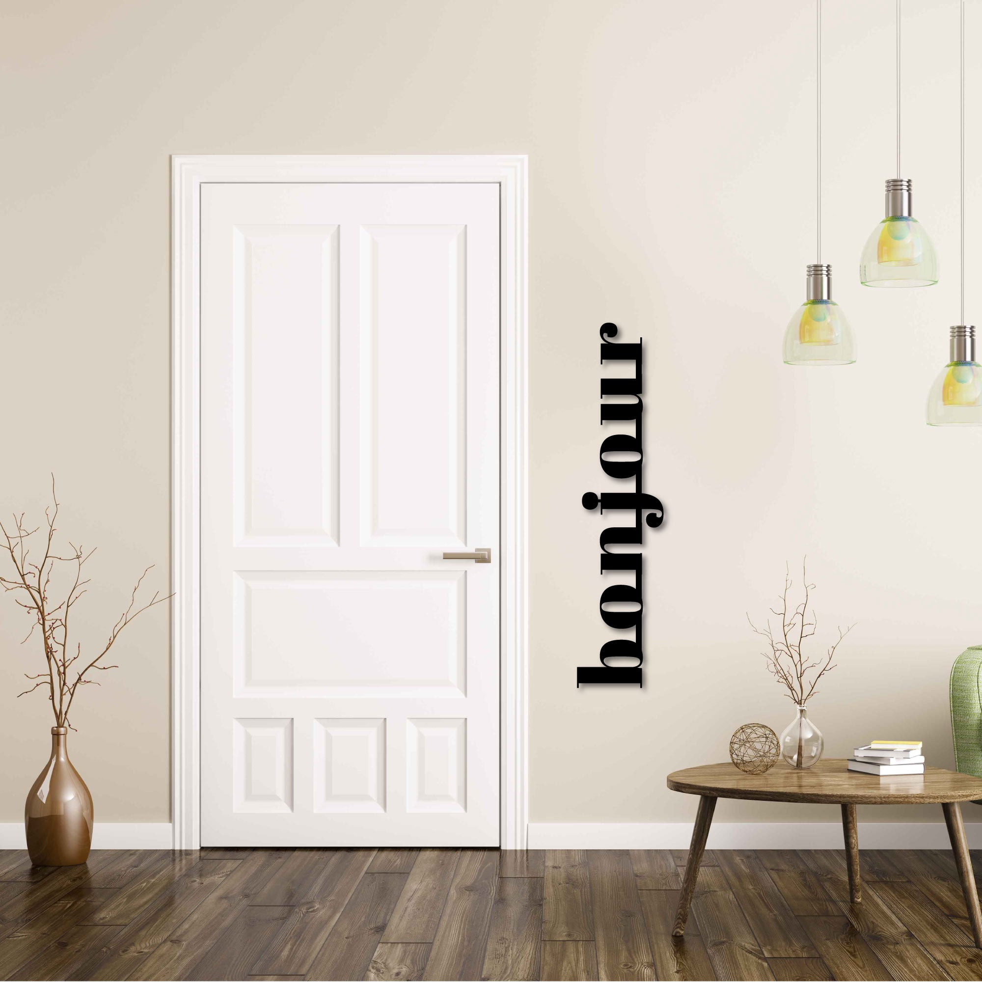 Metalen Muurdecoratie - Bonjour