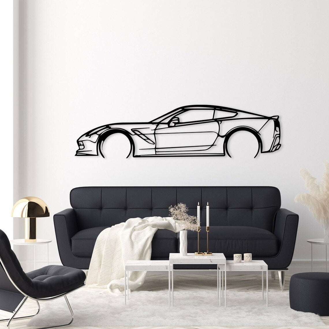 Decoración de Pared de Metal - Corvette