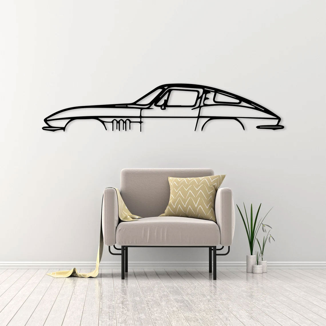 Décoration Murale en Métal - Corvette Classic