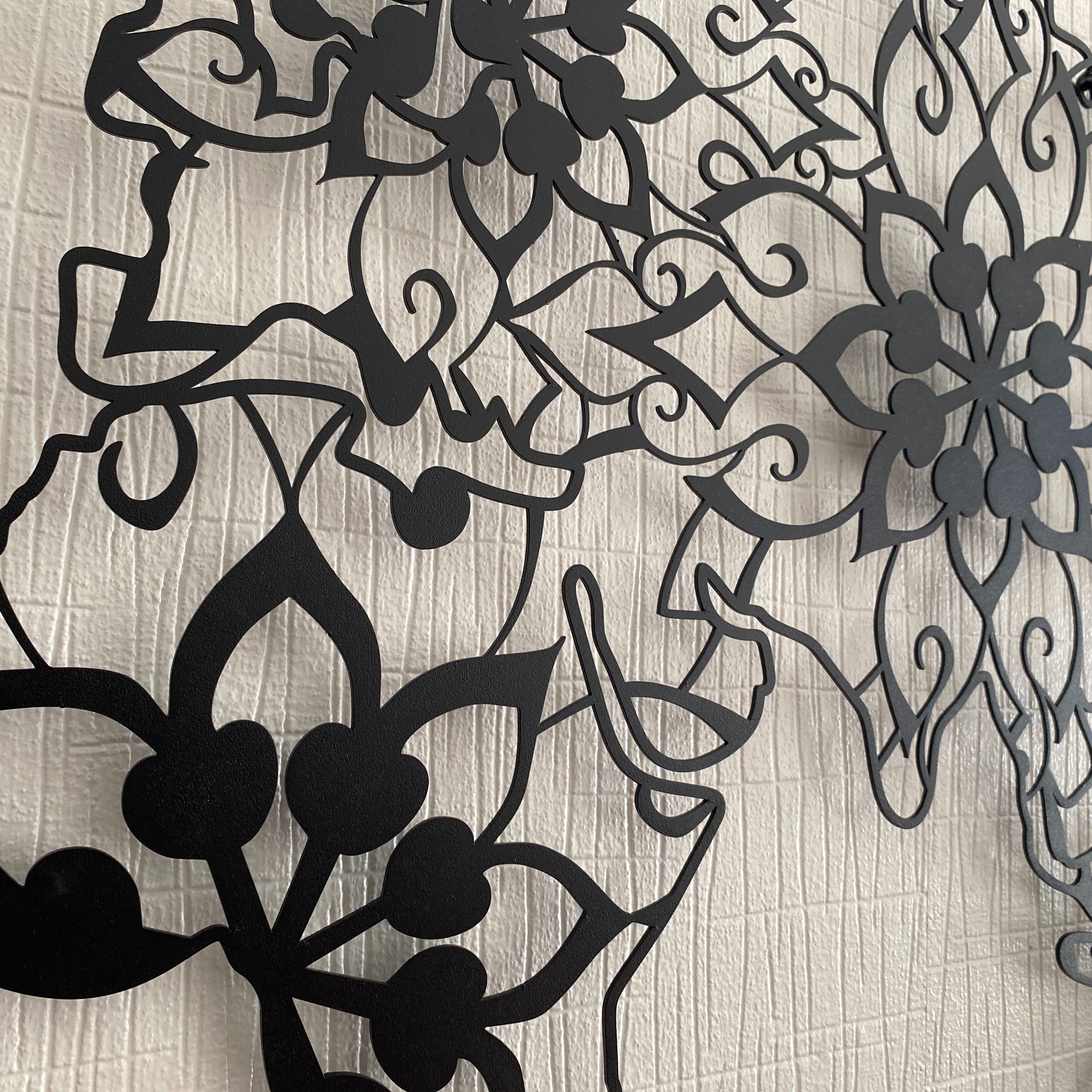 Décoration Murale en Métal - Carte du monde: Mandala