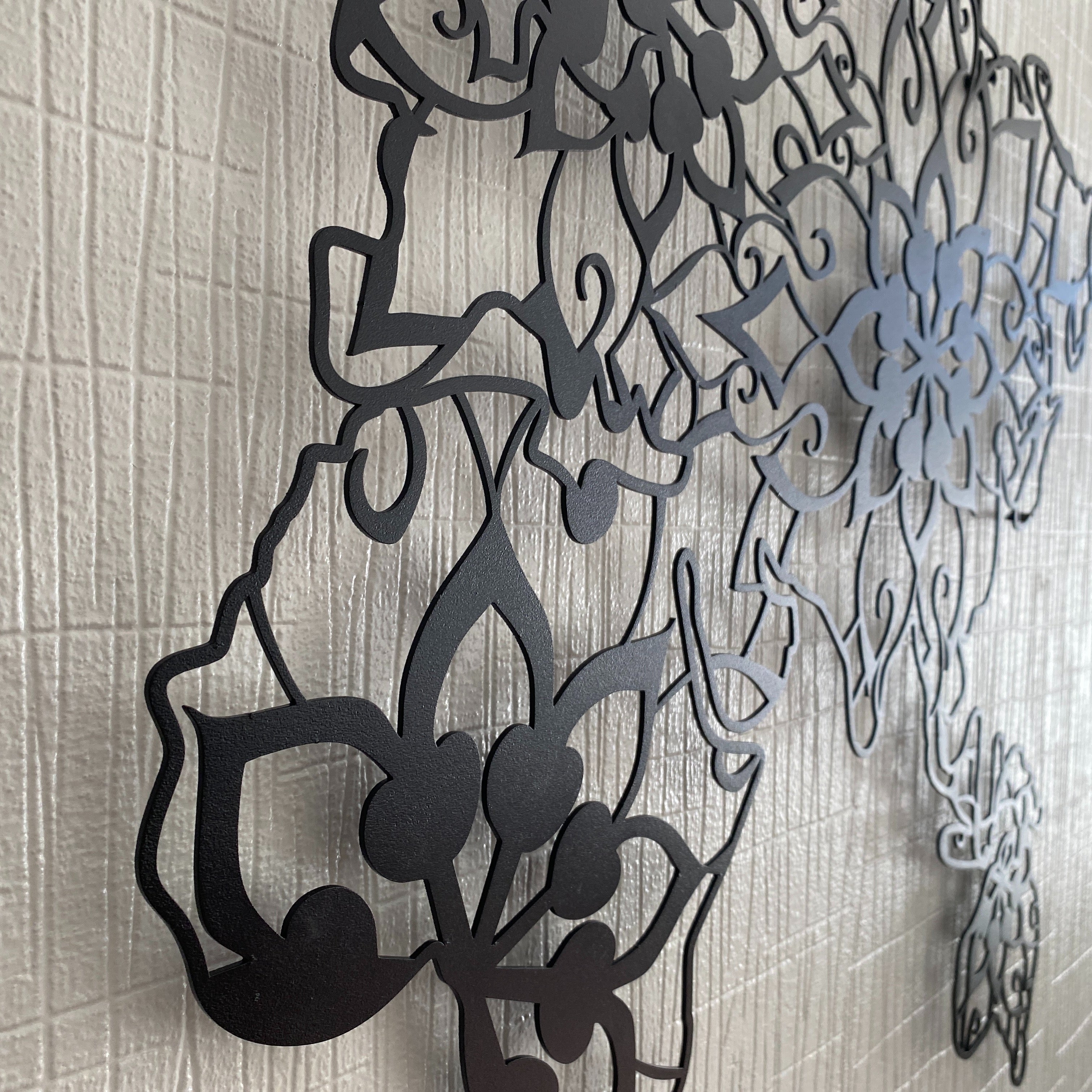 Décoration Murale en Métal - Carte du monde: Mandala