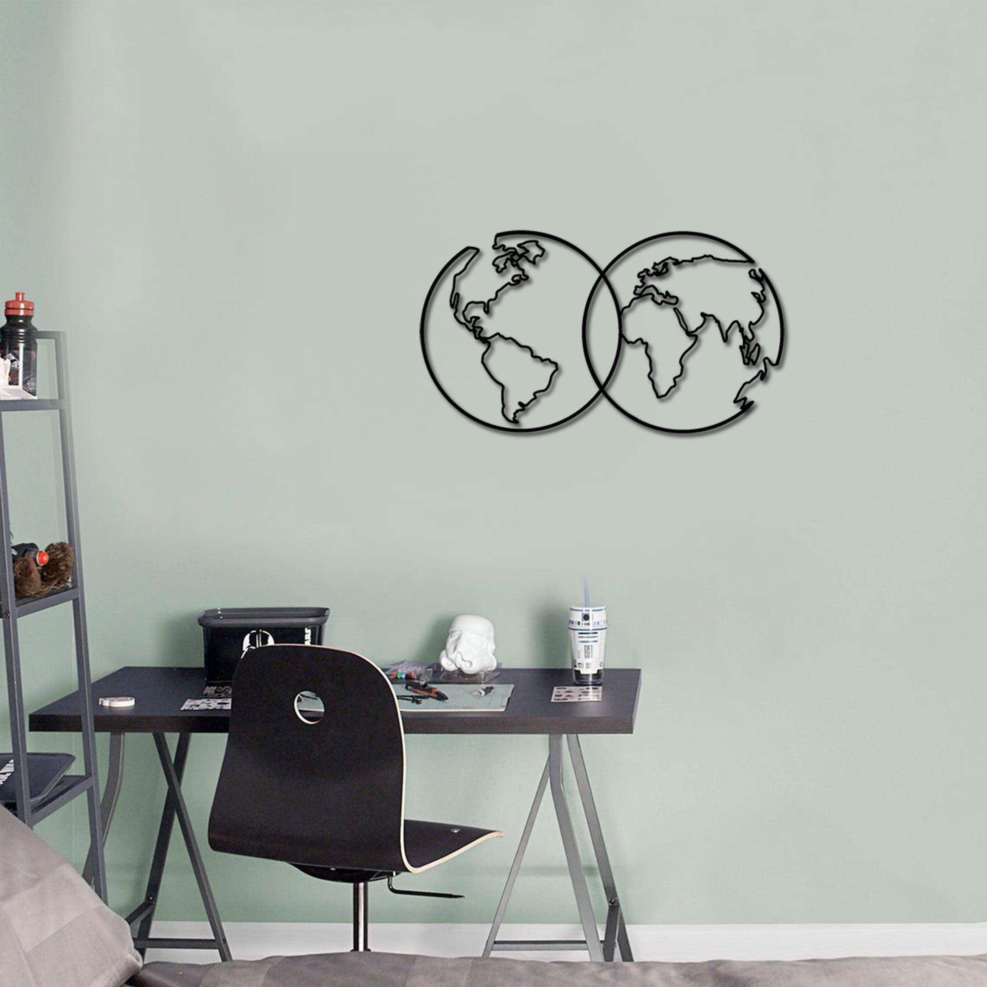 Decorazione Murale in Metallo - Mappa del mondo - Unificata