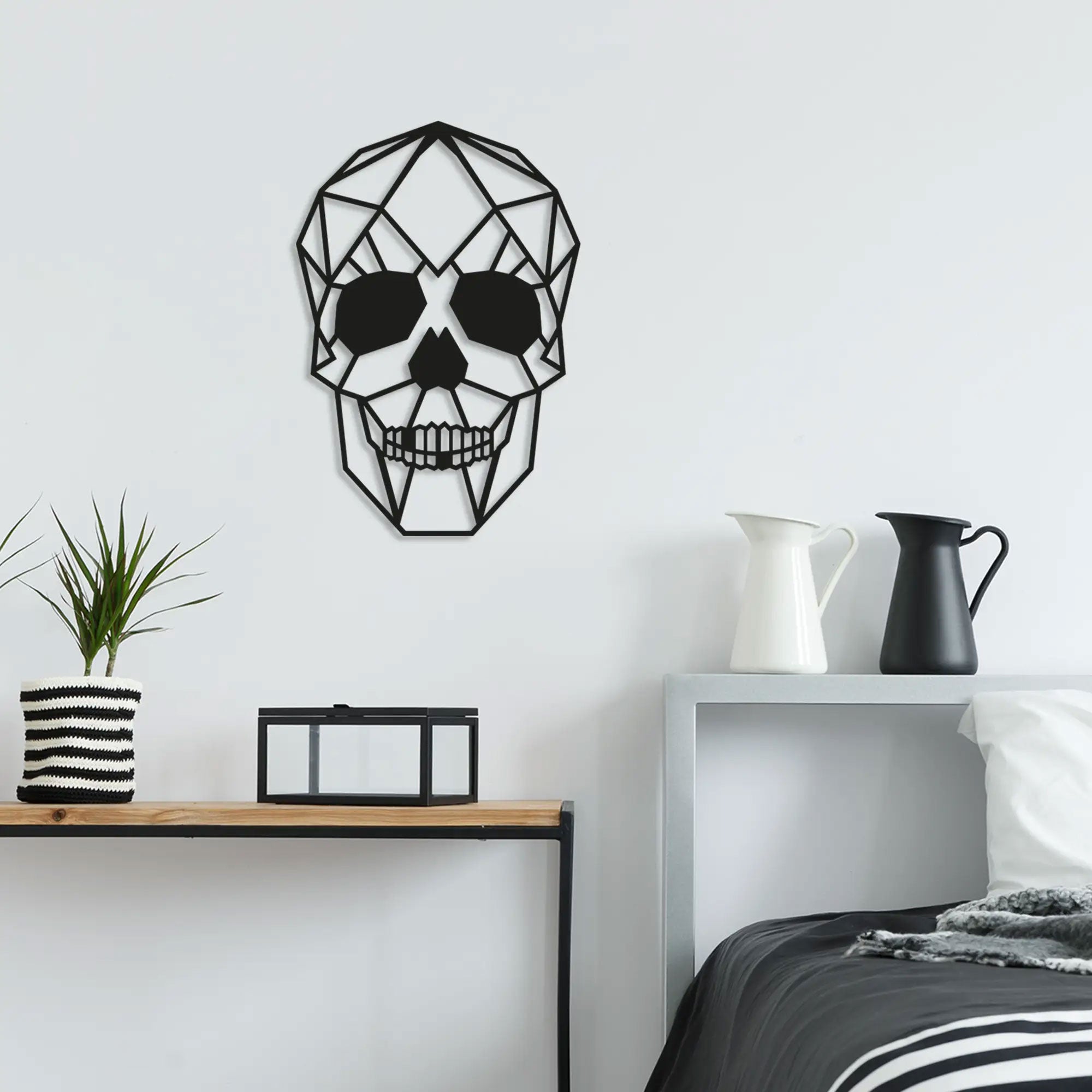 Metalen Muurdecoratie - Schedel