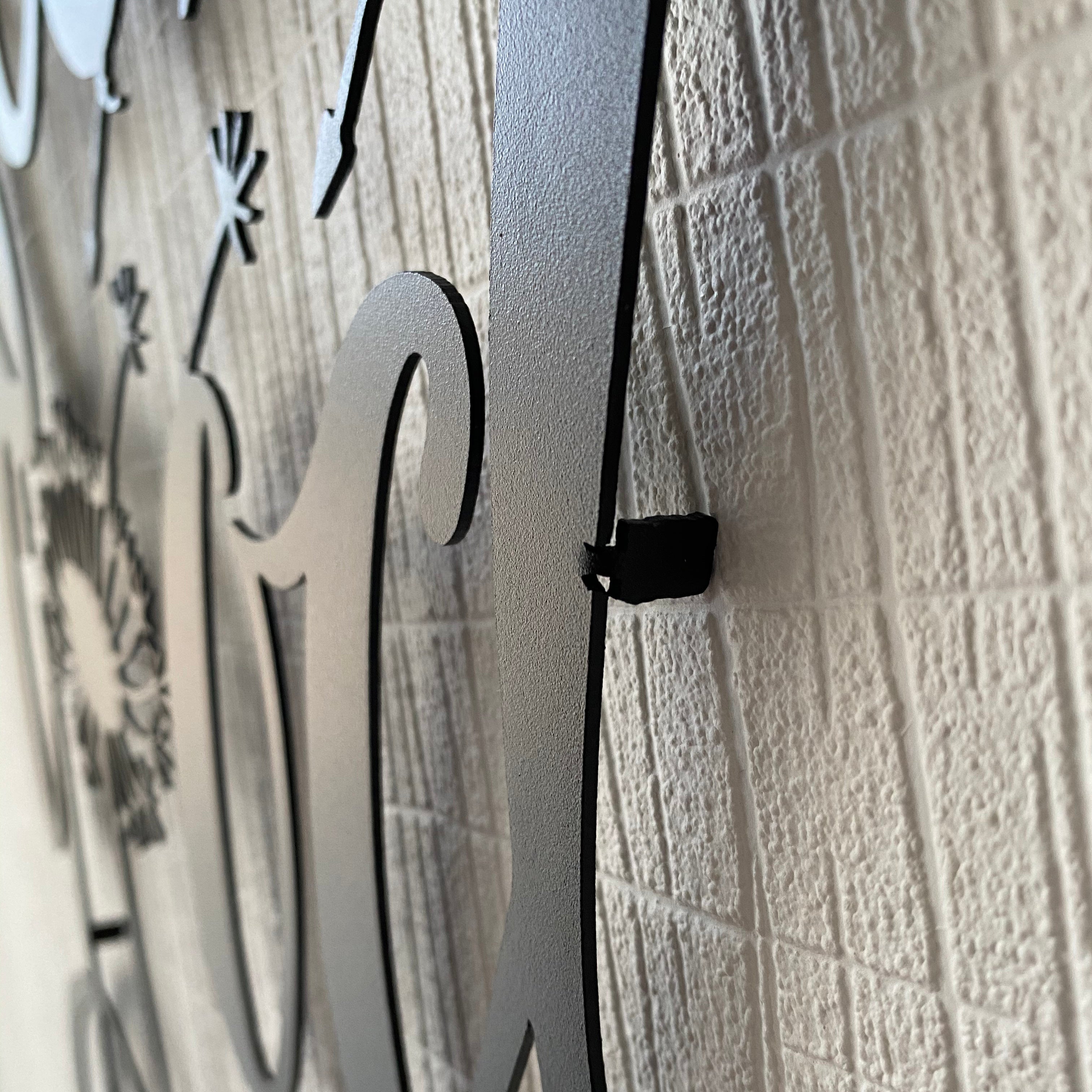 Wanddekoration aus Metall - Feel Good