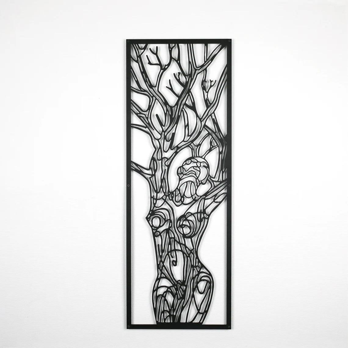 Décoration Murale en Métal - Femme Arbre de Vie