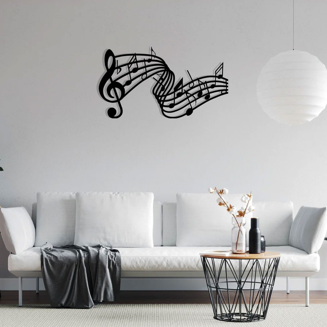 Décoration Murale en Métal - Notes de musique