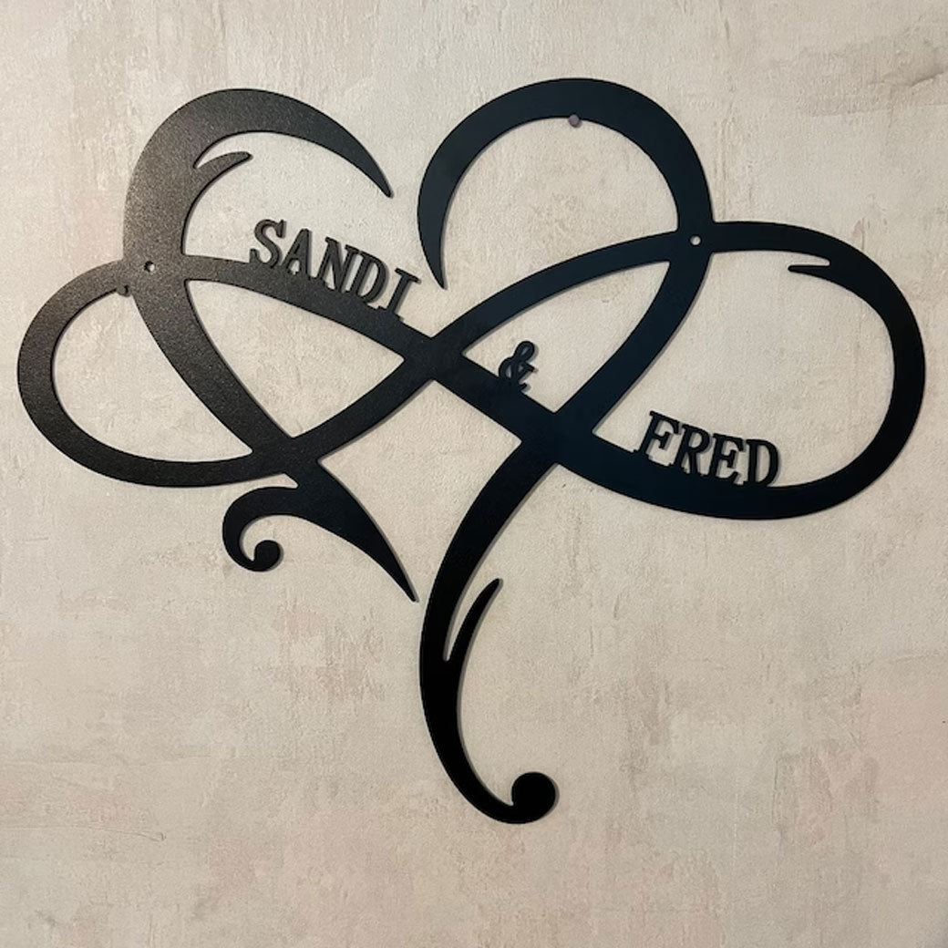 Decorazione Murale in Metallo - Cuore d'infinito