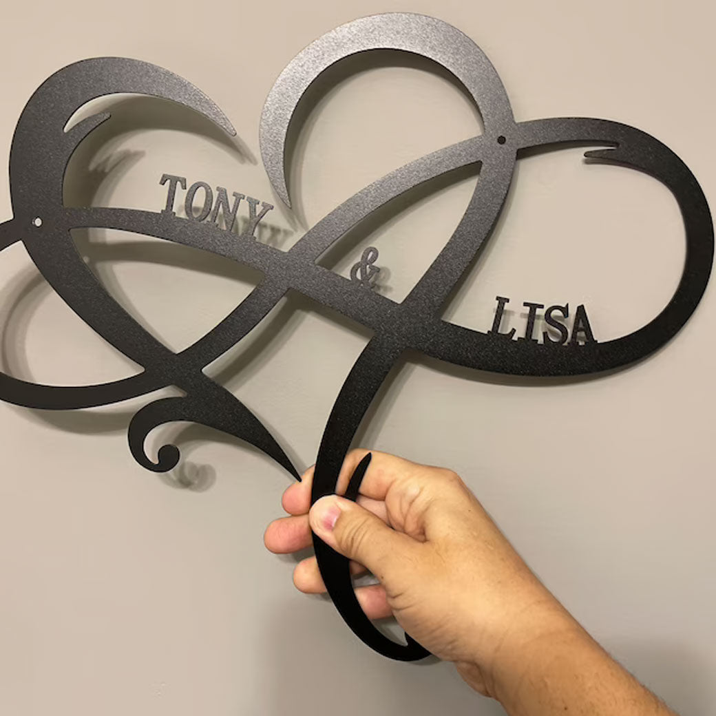 Decorazione Murale in Metallo - Cuore d'infinito