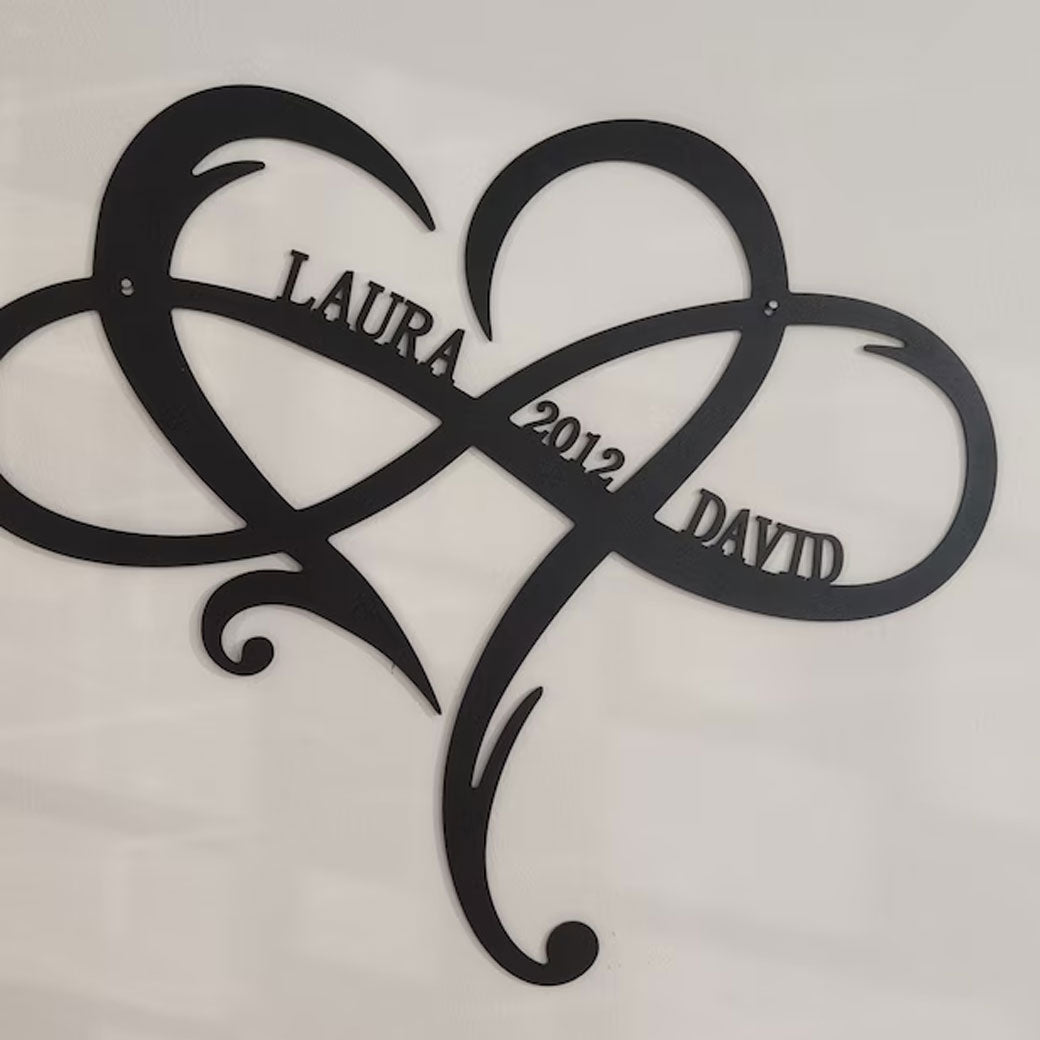 Decorazione Murale in Metallo - Cuore d'infinito