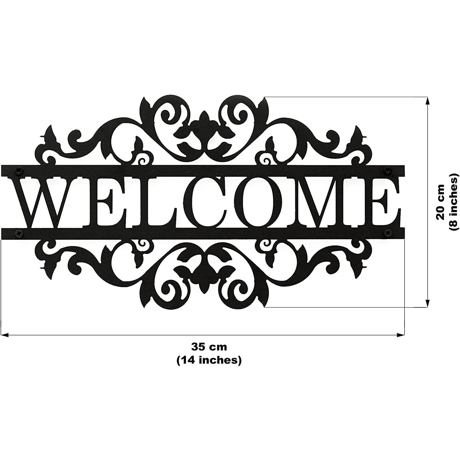 Décoration murale en métal - Welcome