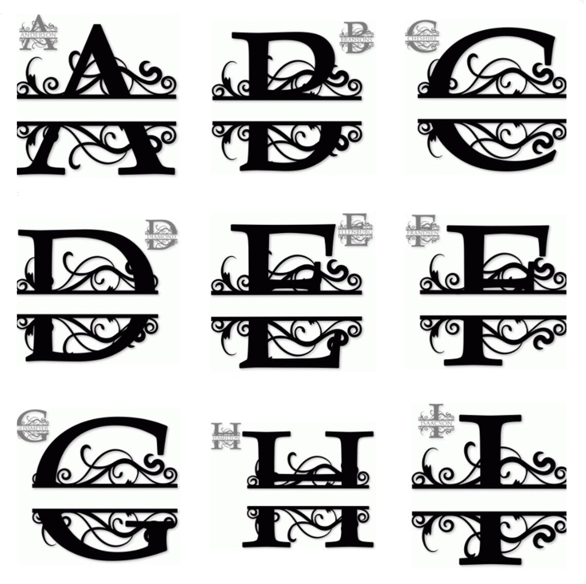 Décoration Murale en Métal - Monogramme Personnalisé
