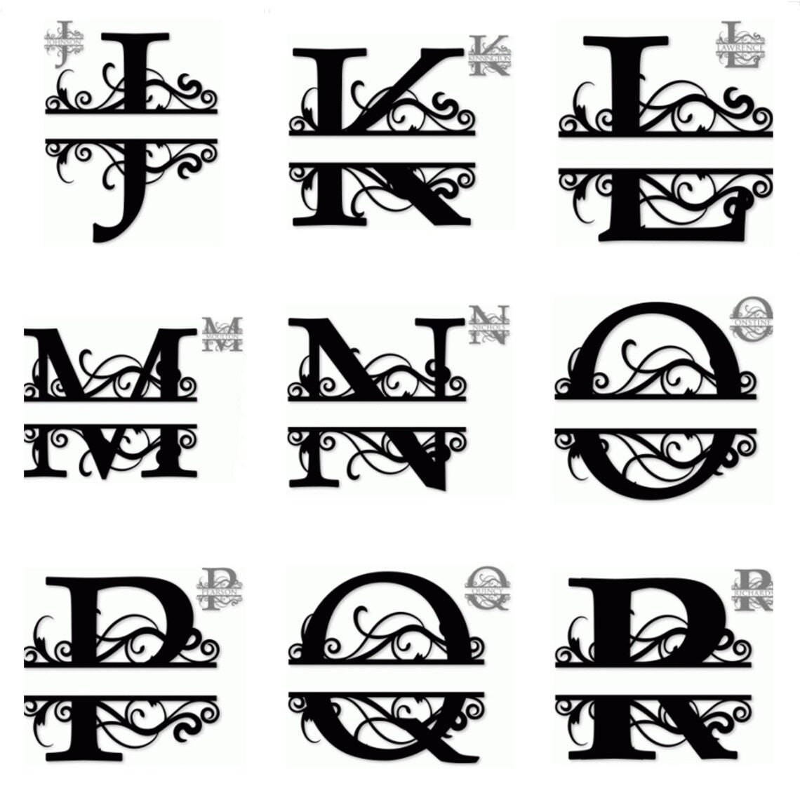 Décoration Murale en Métal - Monogramme Personnalisé