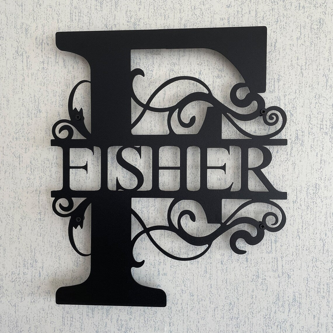 Décoration Murale en Métal - Monogramme Personnalisé
