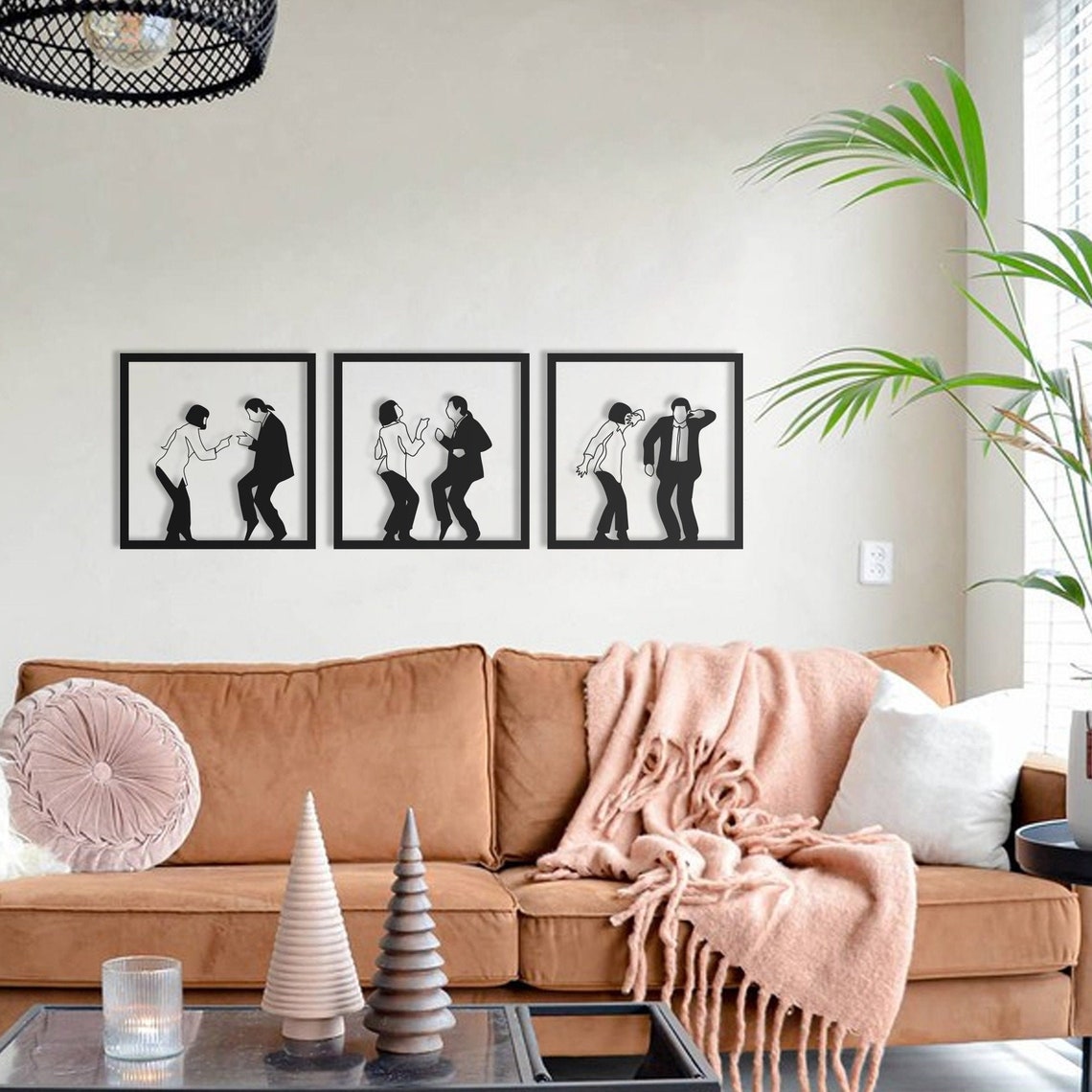 Decoración de Pared de Metal - Pulp Fiction: El Baile Icónico