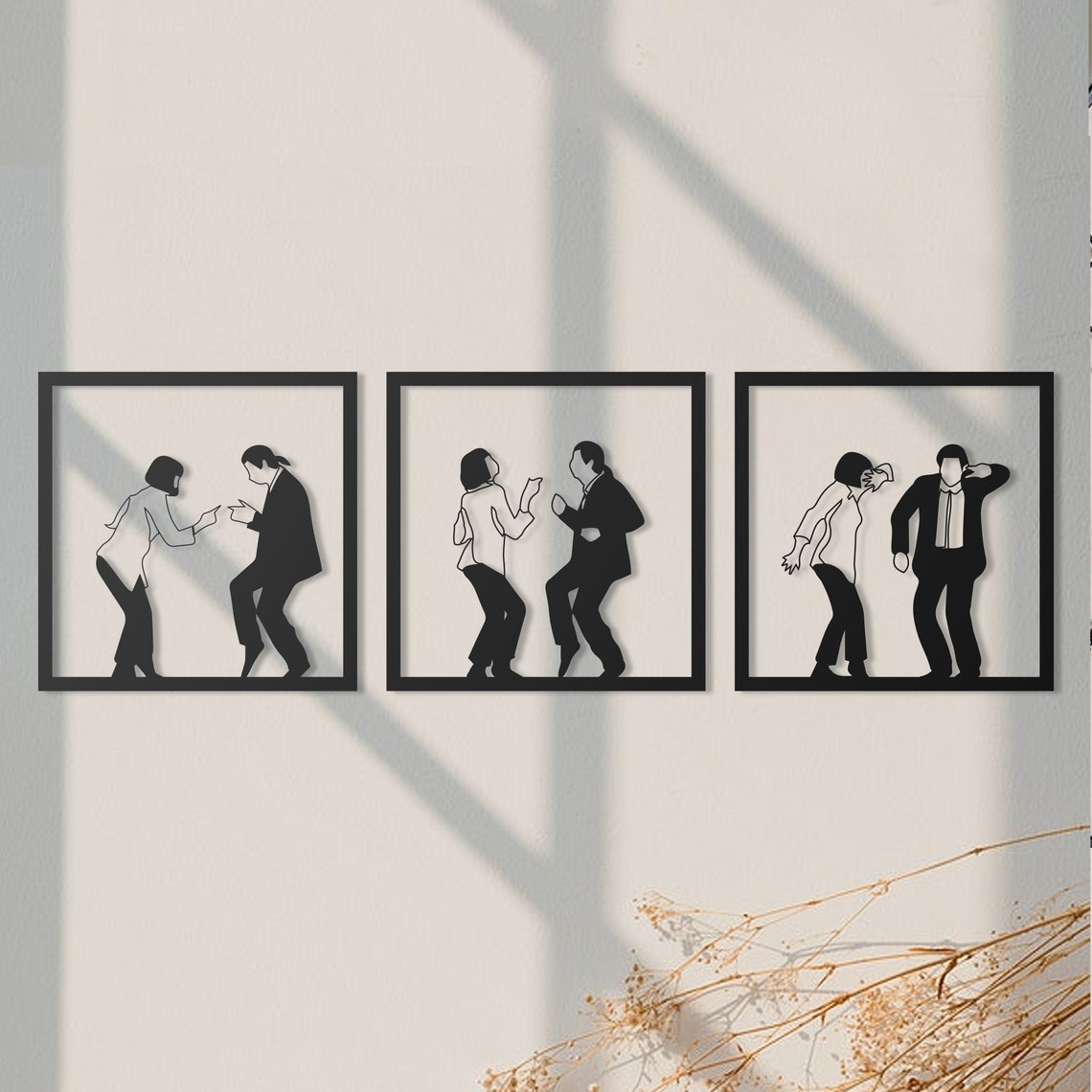 Decoración de Pared de Metal - Pulp Fiction: El Baile Icónico