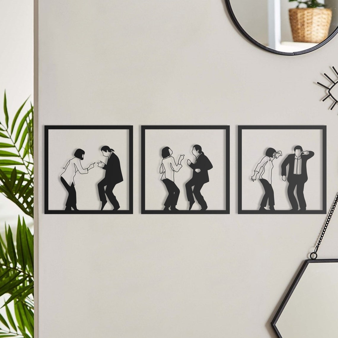 Decoración de Pared de Metal - Pulp Fiction: El Baile Icónico