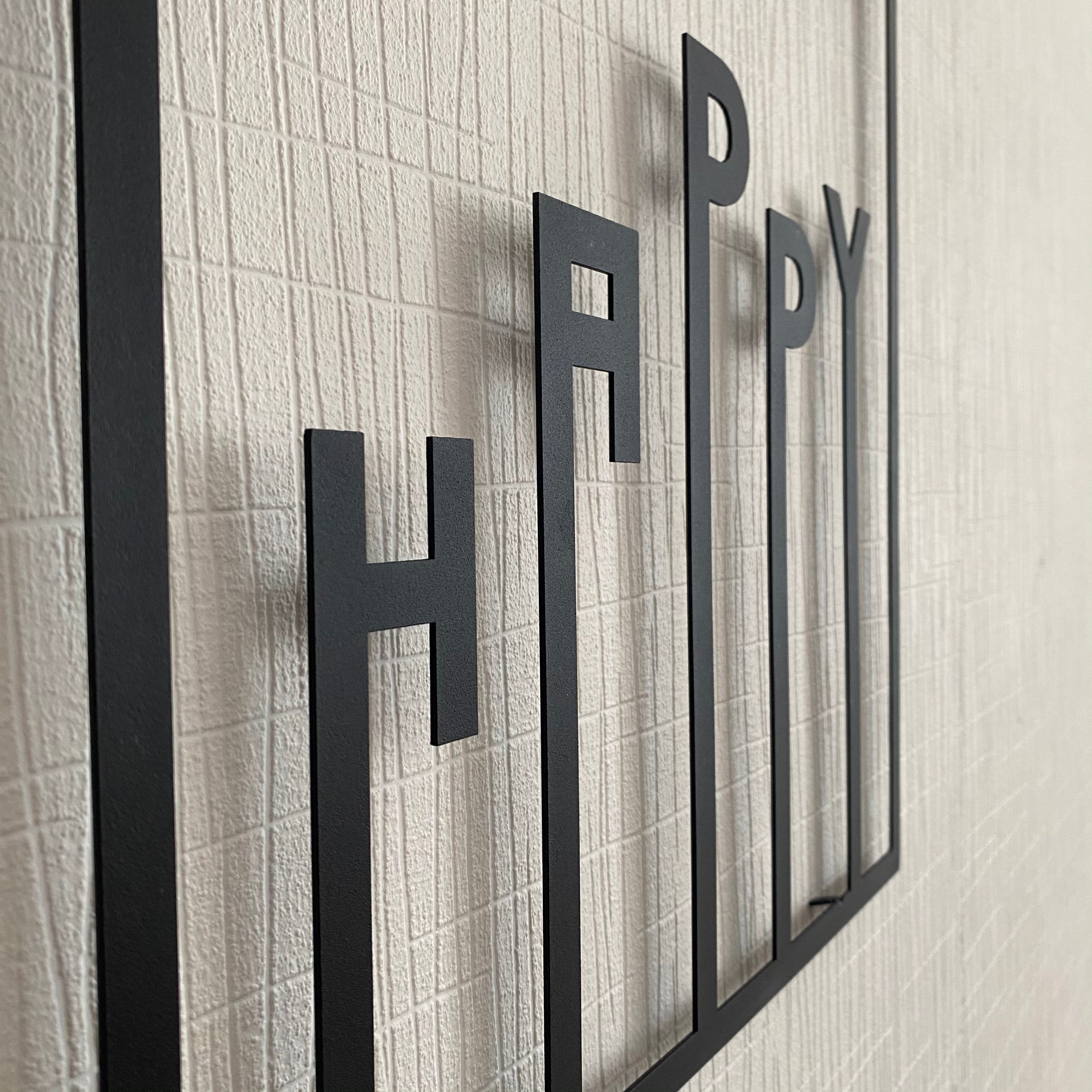 Decoración de Pared de Metal - Be Happy