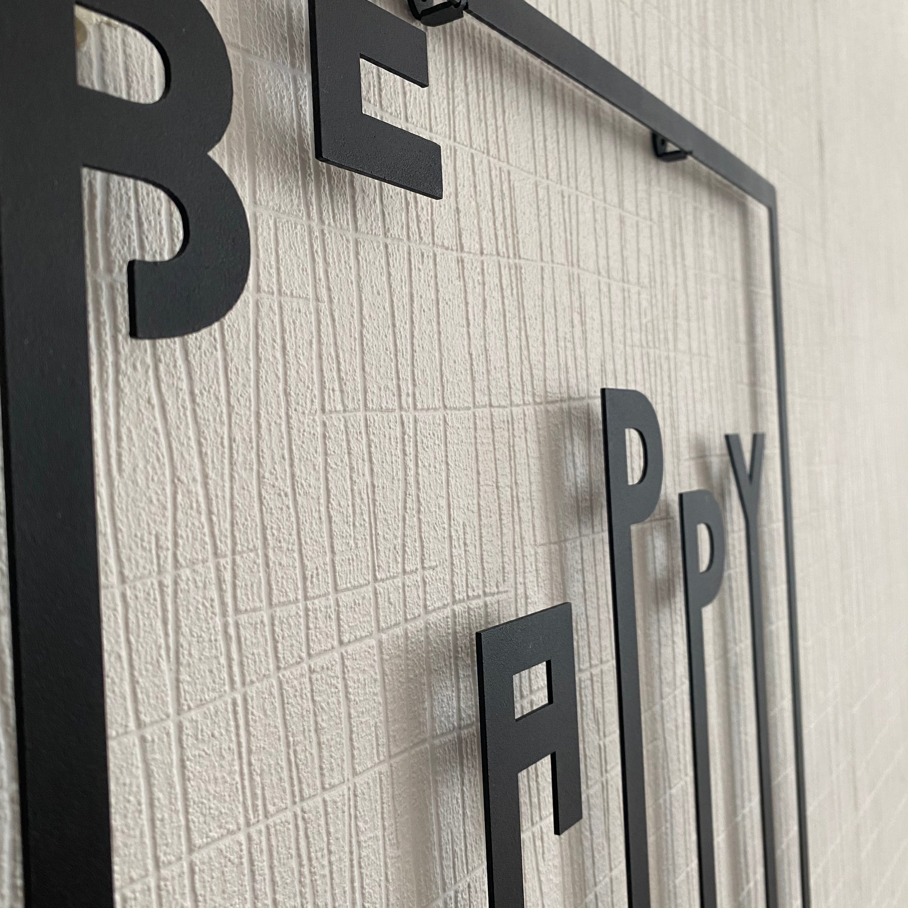 Decoración de Pared de Metal - Be Happy