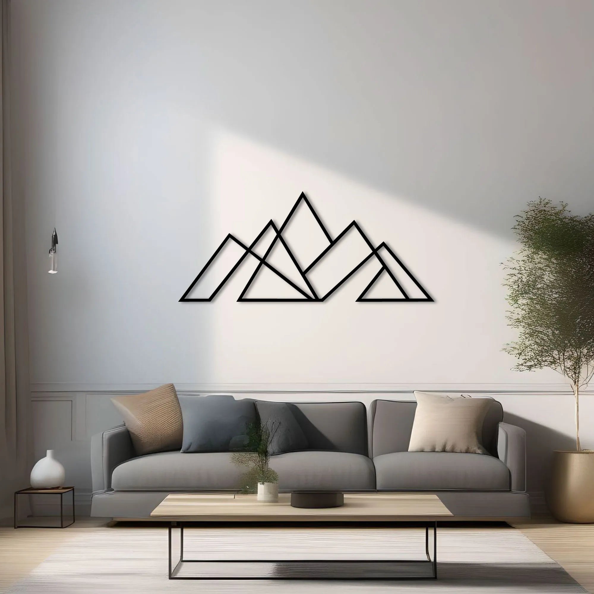 Décoration murale en métal - Montagne