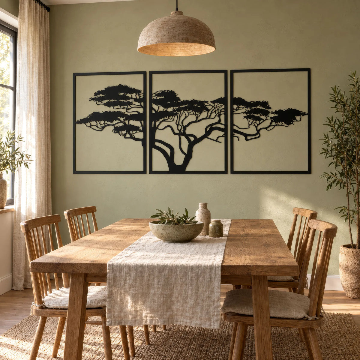 Décoration murale en métal - Arbre africain