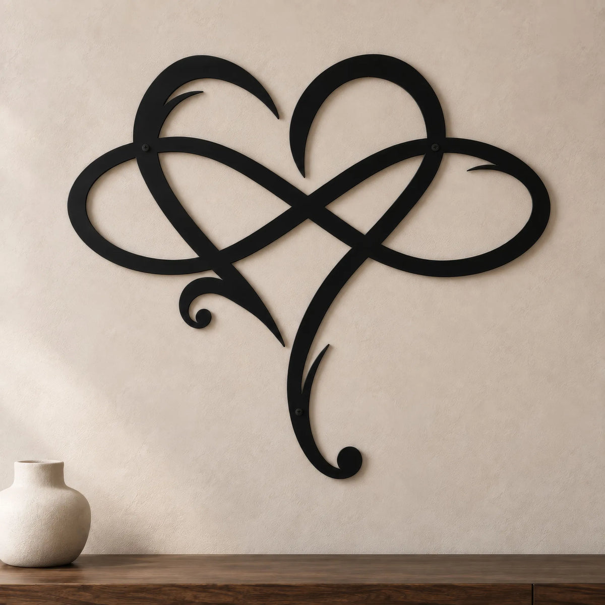 Décoration murale en métal - coeur