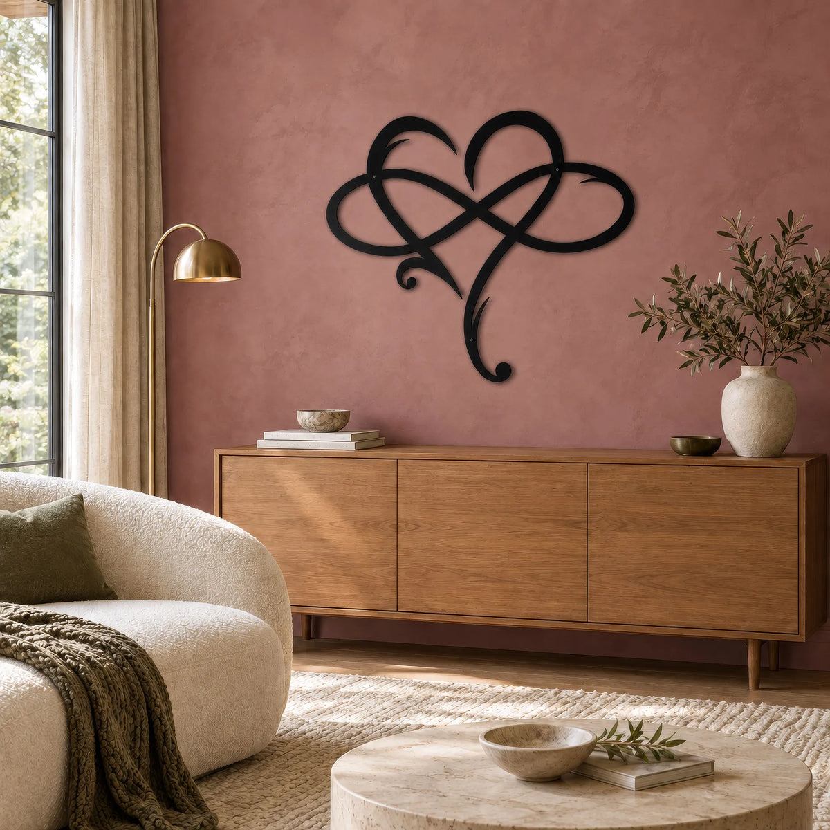 Décoration murale en métal - coeur