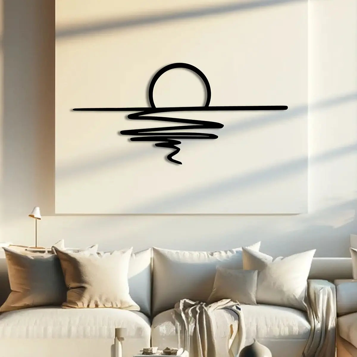 Décoration murale en métal - Coucher du soleil