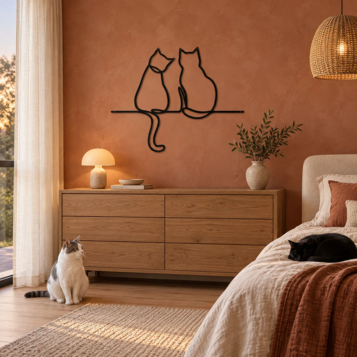 Décoration Murale en Métal - Chats