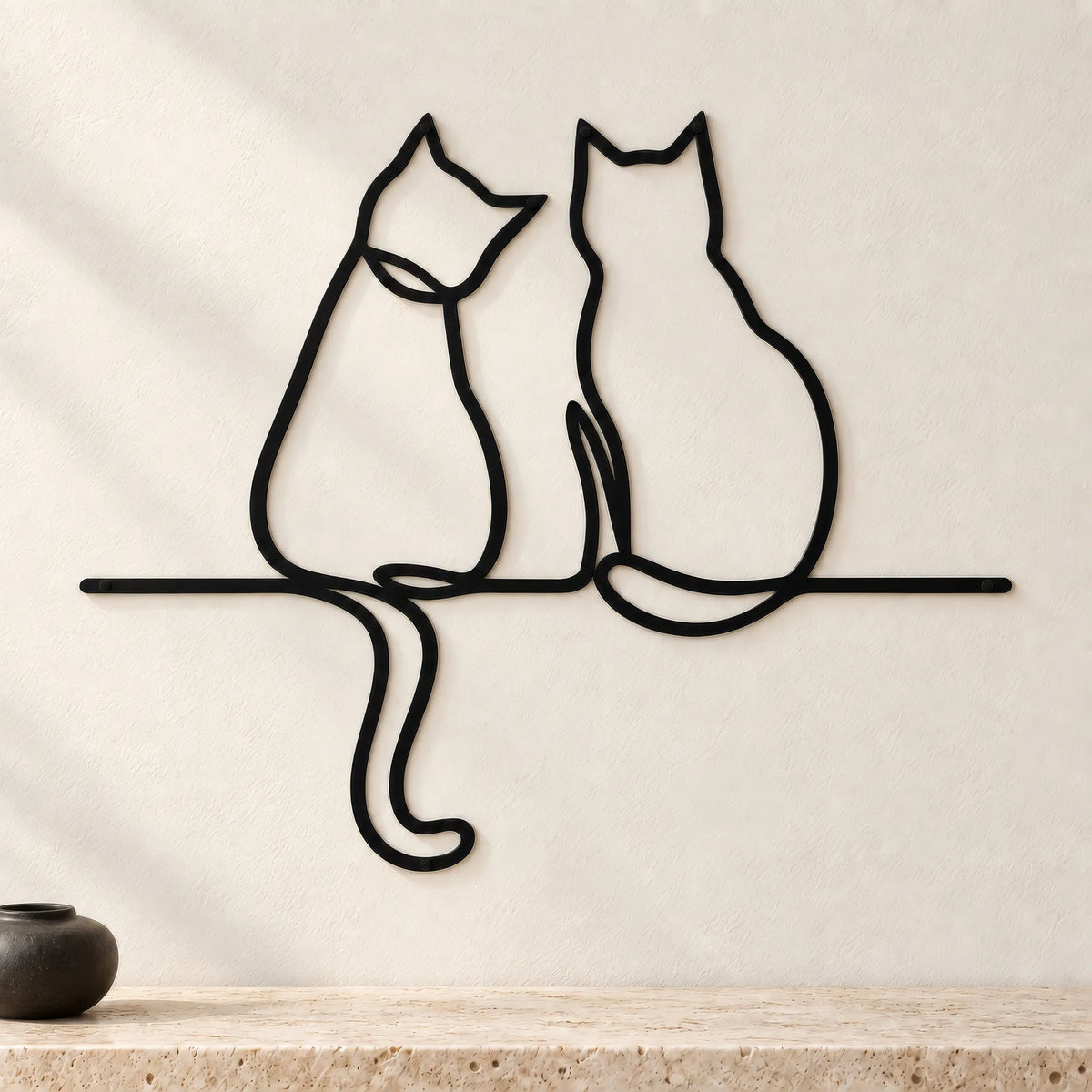 Décoration Murale en Métal -  Chats