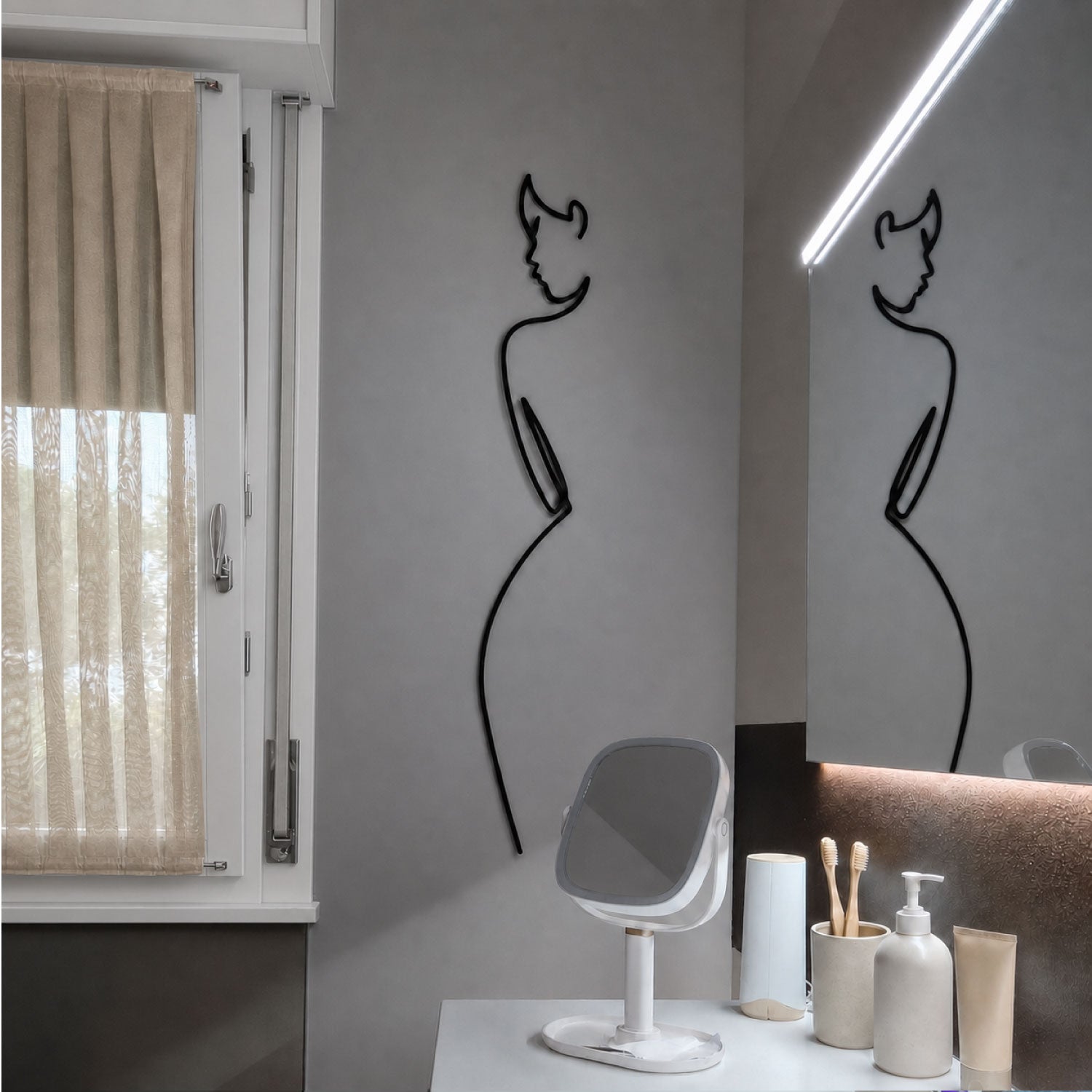 Wanddeko Metall - Minimalistische Eleganz