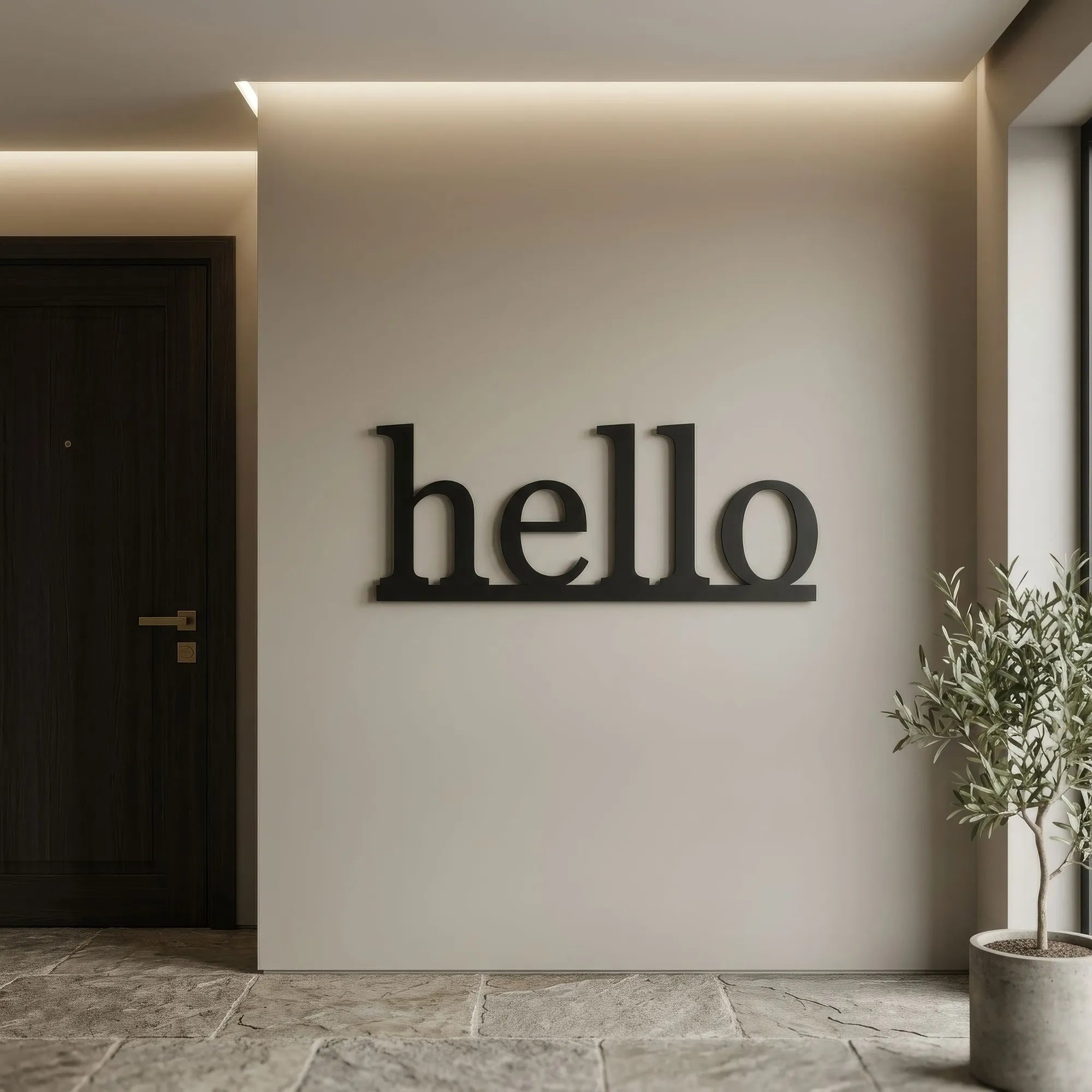 Décoration Murale Métal - Hello (HEY.02)