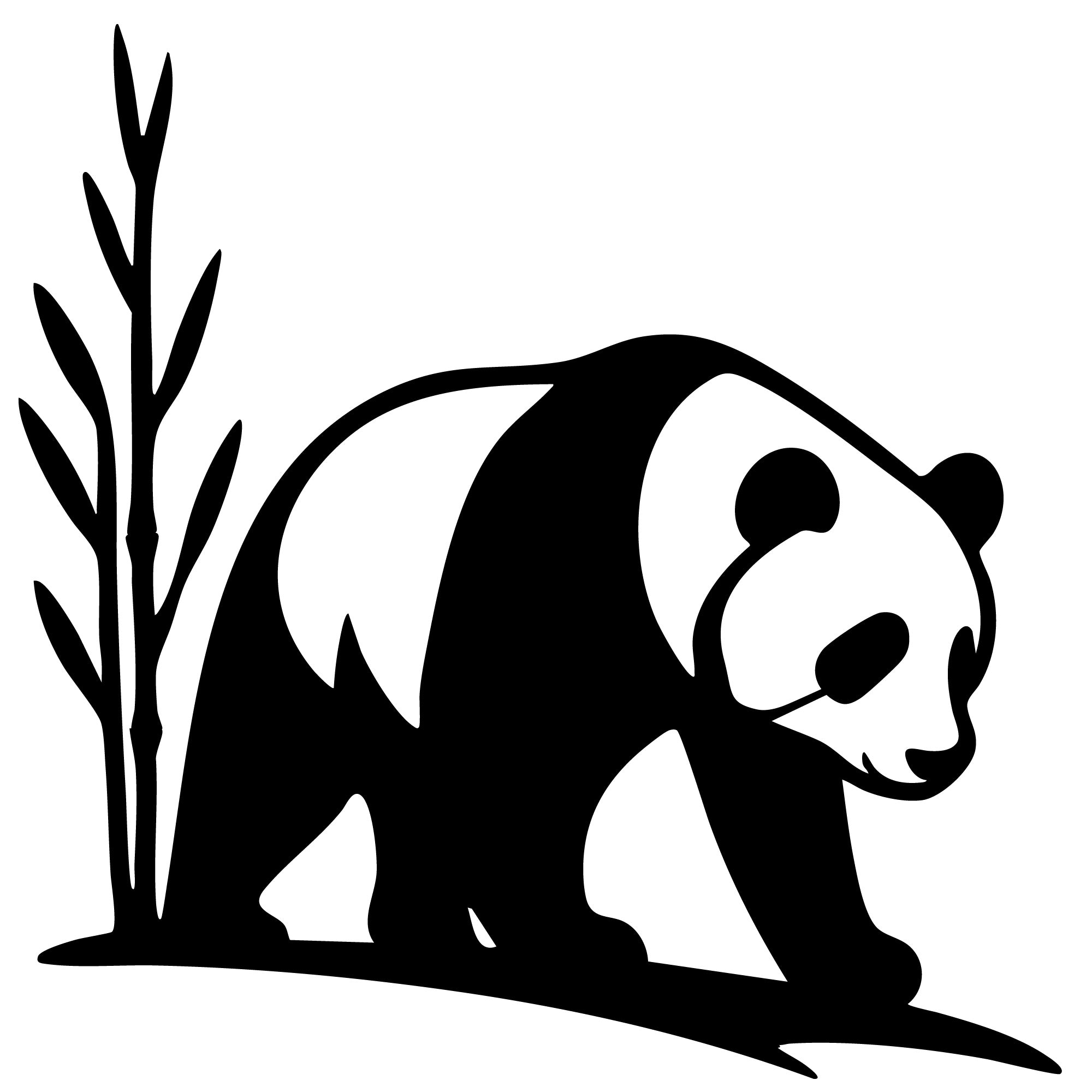 Decoración de Pared de Metal - Panda