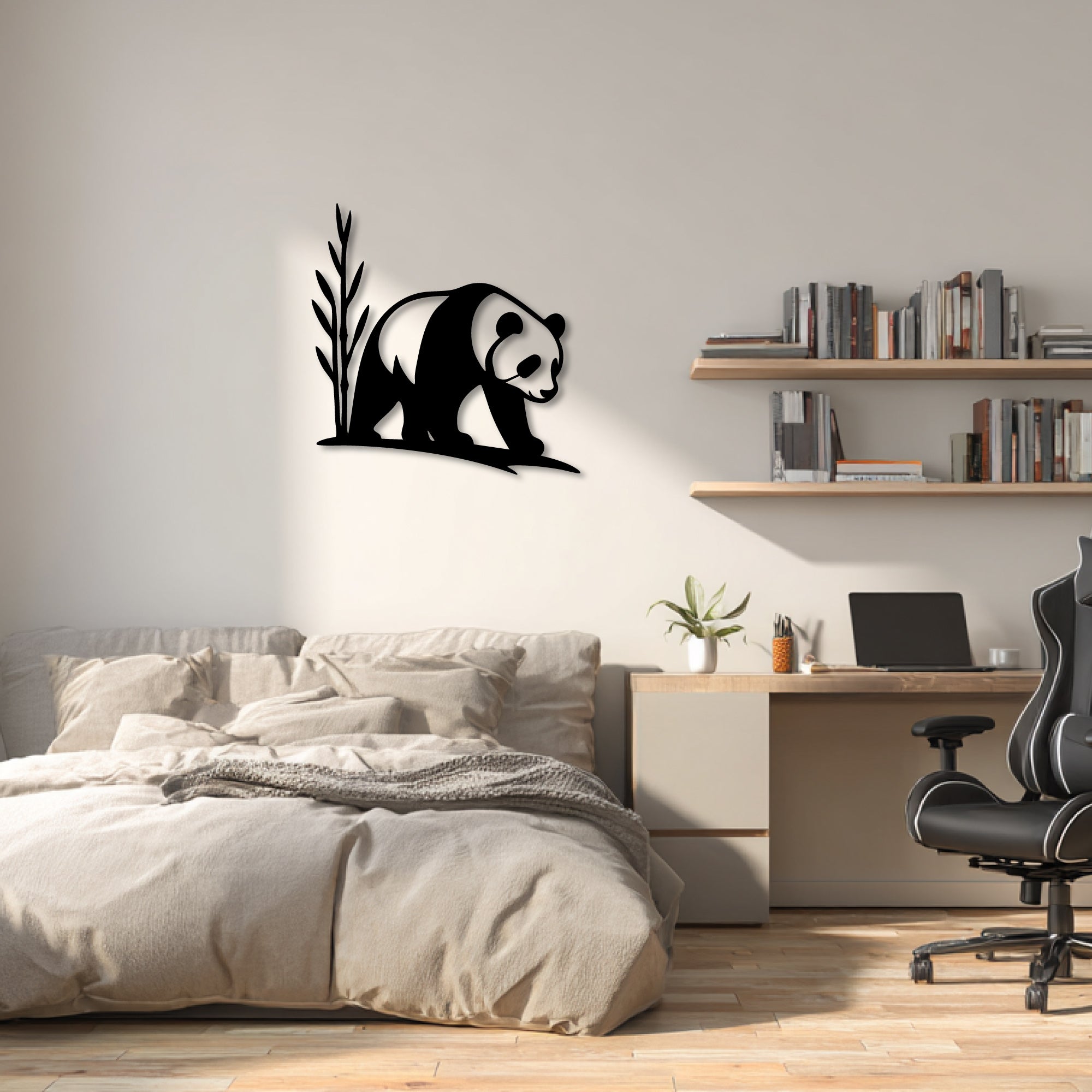 Decoración de Pared de Metal - Panda