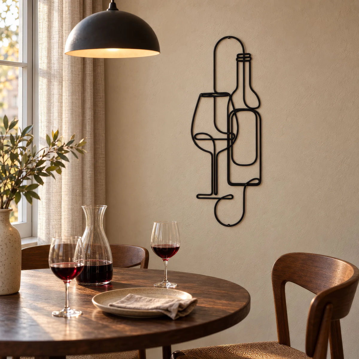Décoration Murale en Métal - Thème de vin