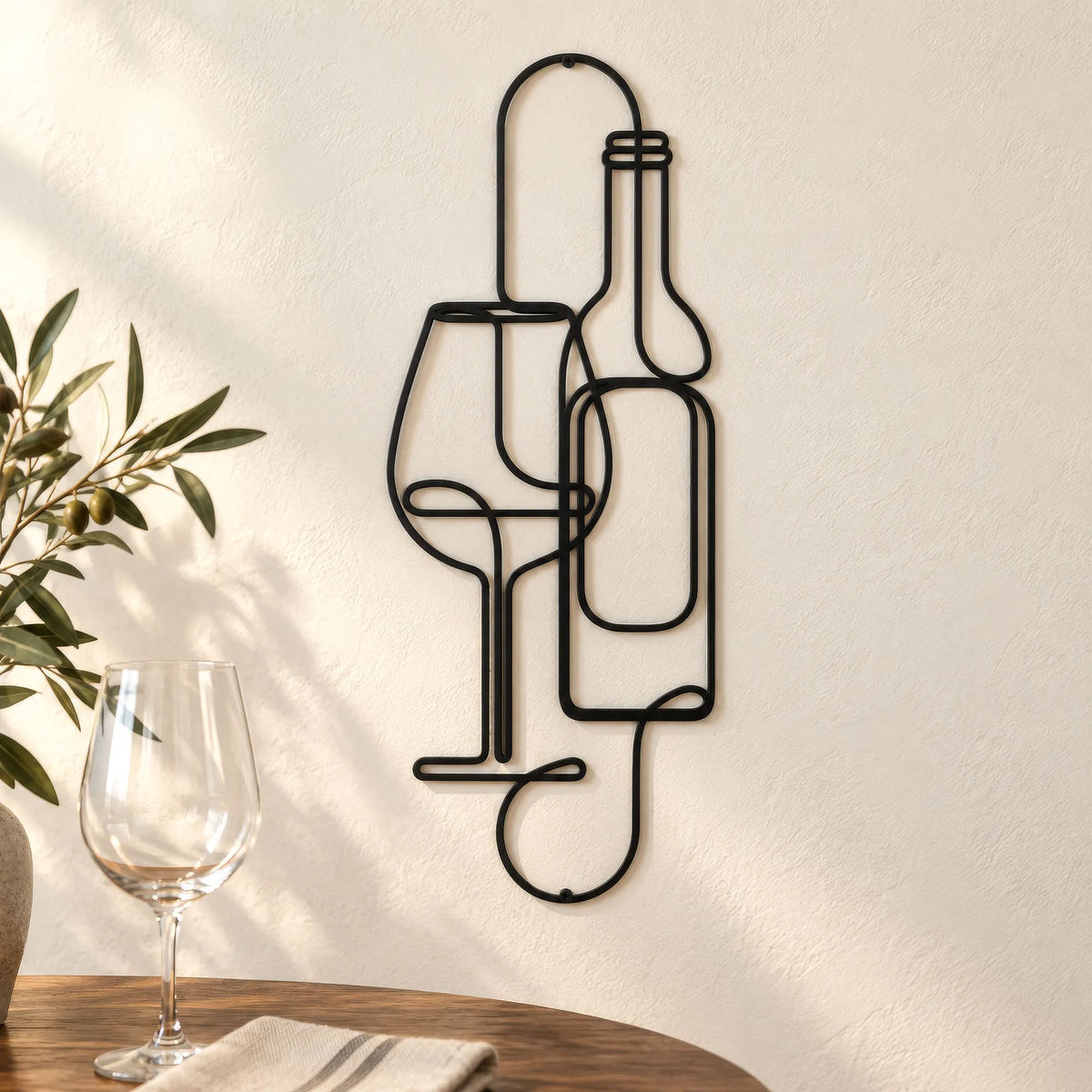Décoration Murale en Métal - Thème de vin