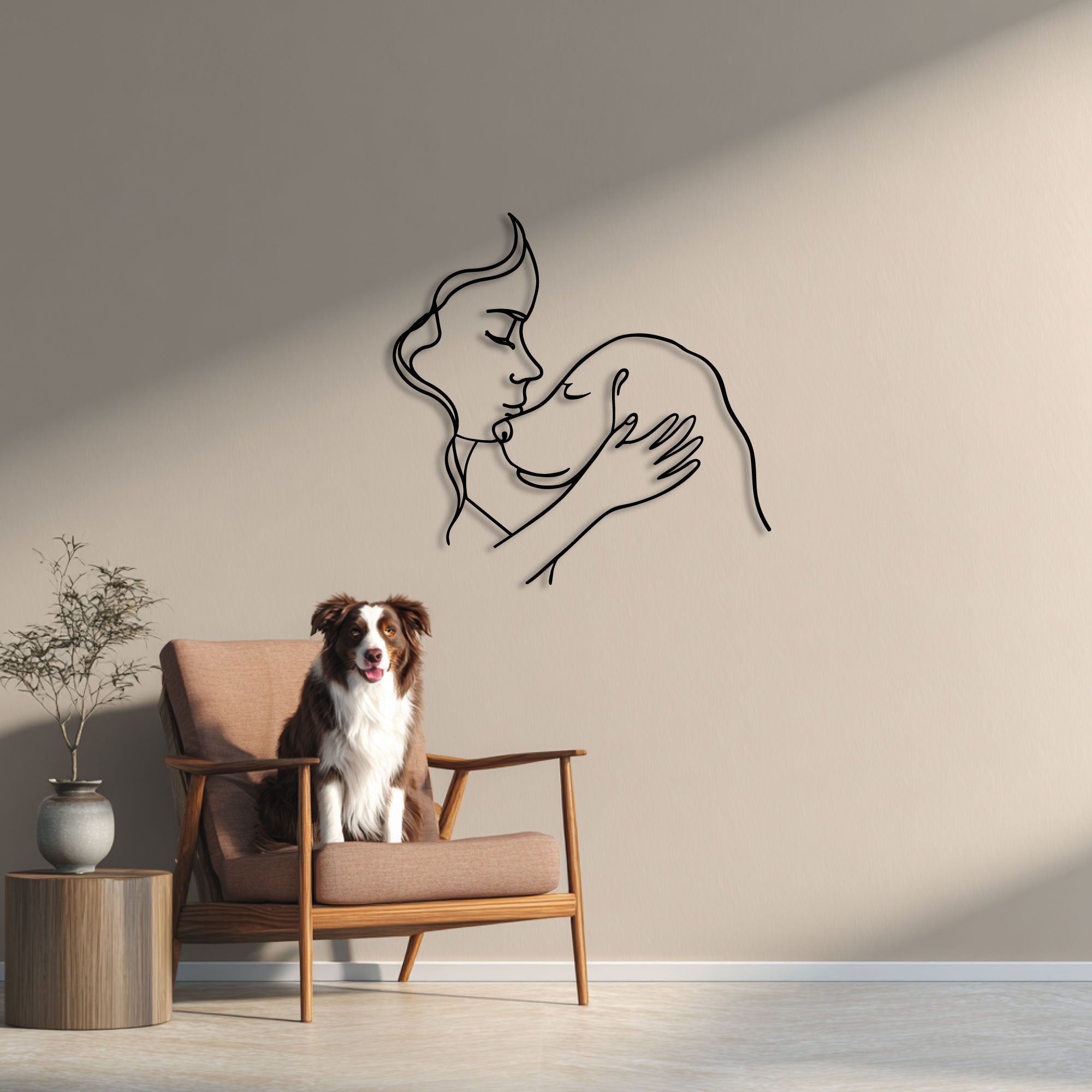 Decorazione Murale in Metallo - Amante dei Cani (V.03)