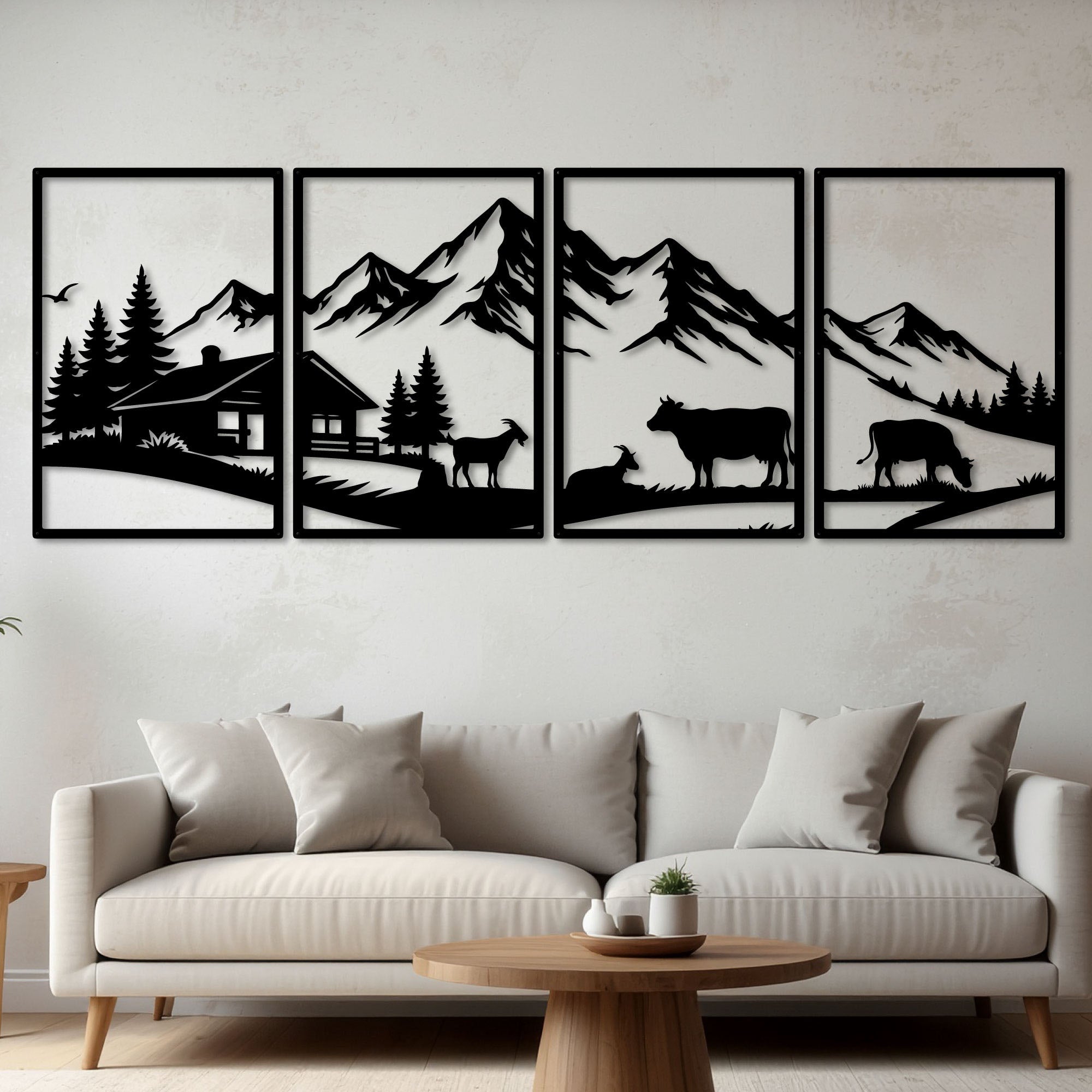 Decoración de Pared de Metal - Alpine Panorama