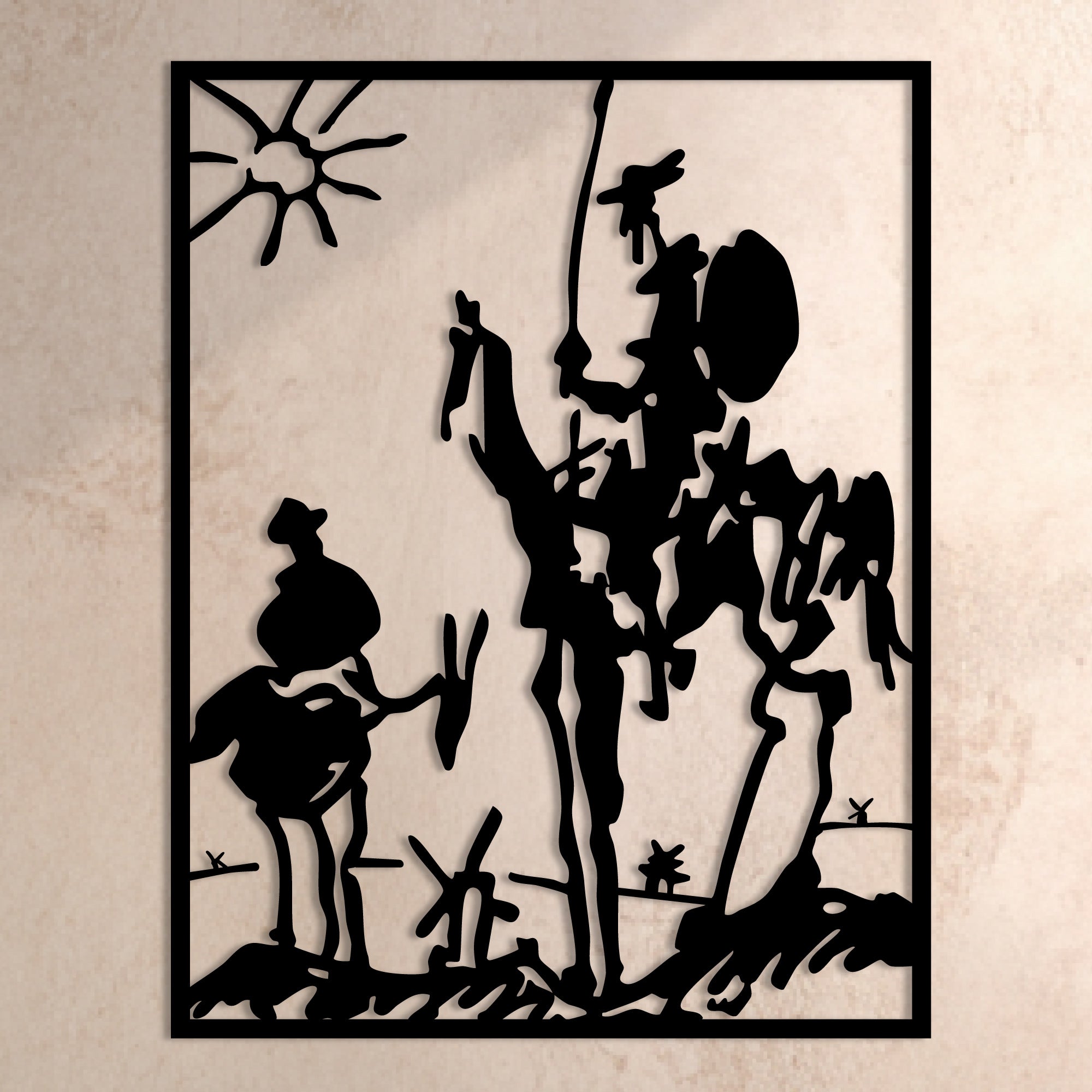 Decorazione da parete in metallo – Picasso Don Chisciotte