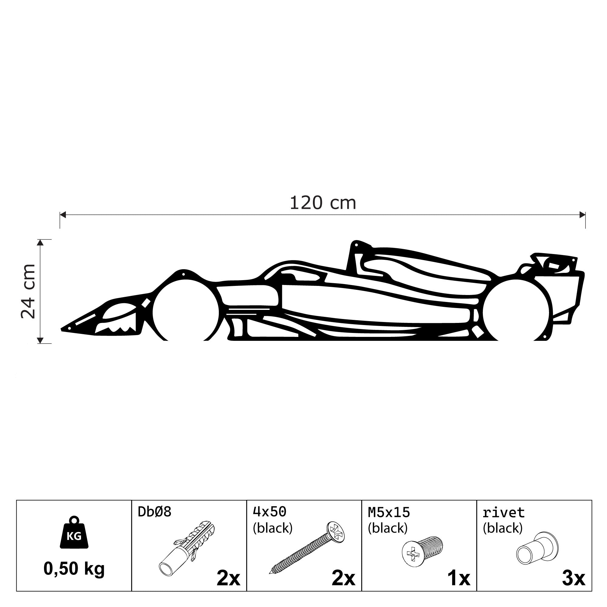 Décoration Murale en Métal - Formule 1 (V.02)