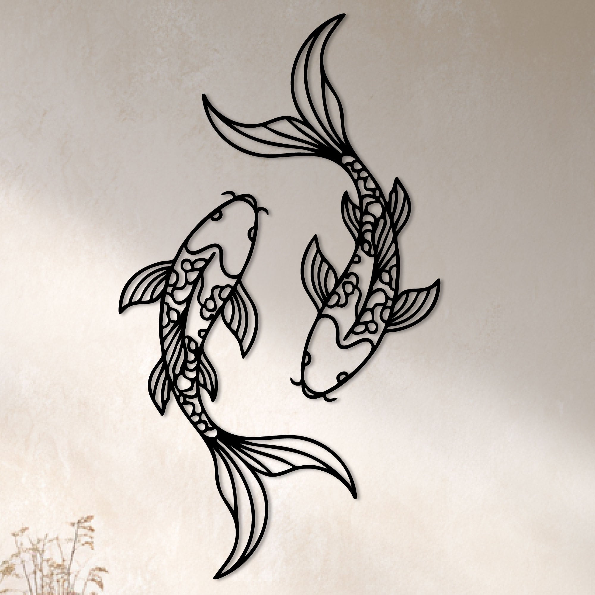 Metal Wall Art – Energy of the Koi (V.01)