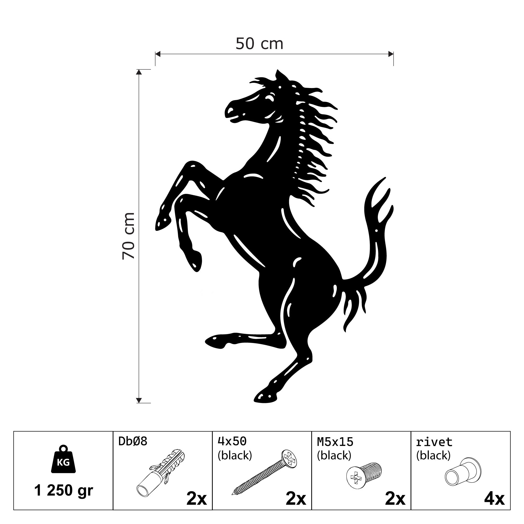 Metal Wall Decoration - Prancing Horse