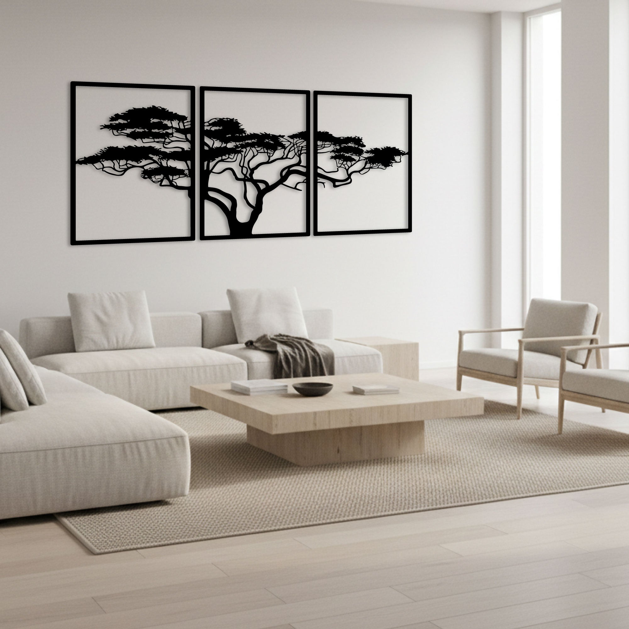 Metalen Muurdecoratie - Afrikaanse boom