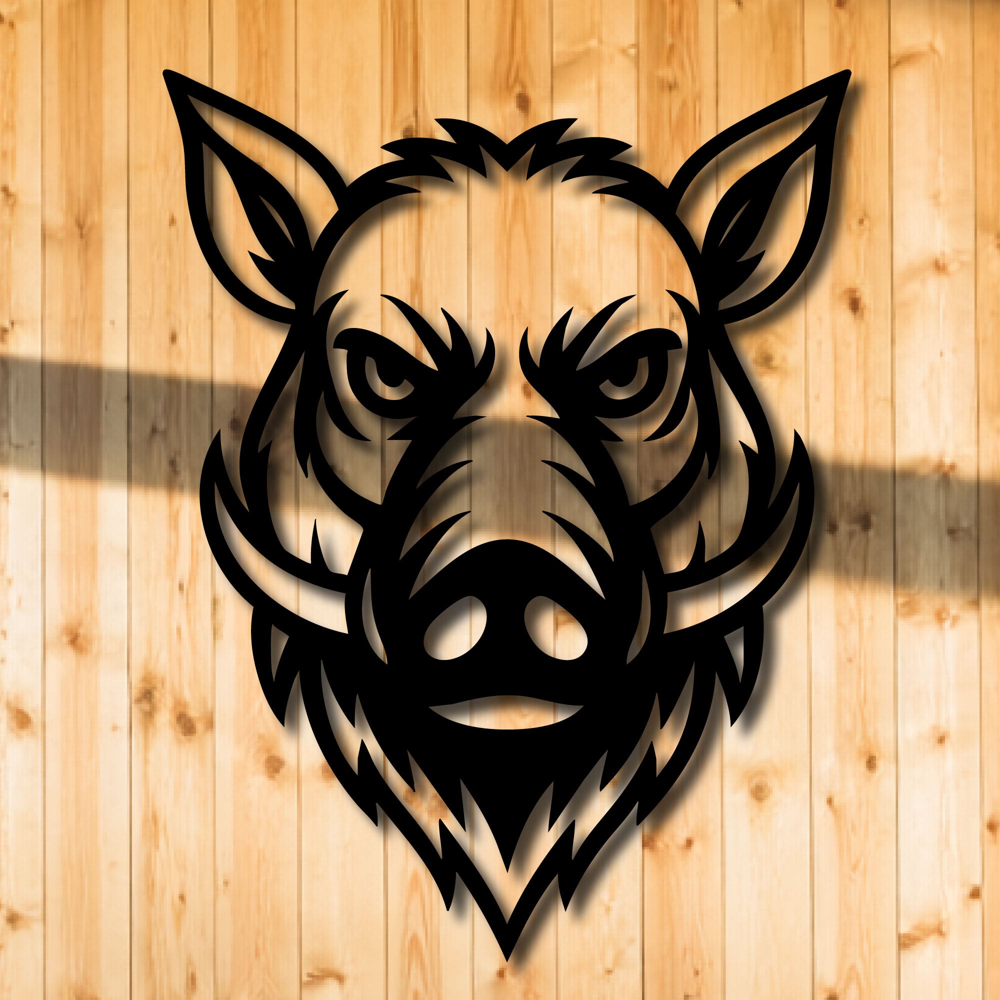 Metalen Muurdecoratie - Everzwijn