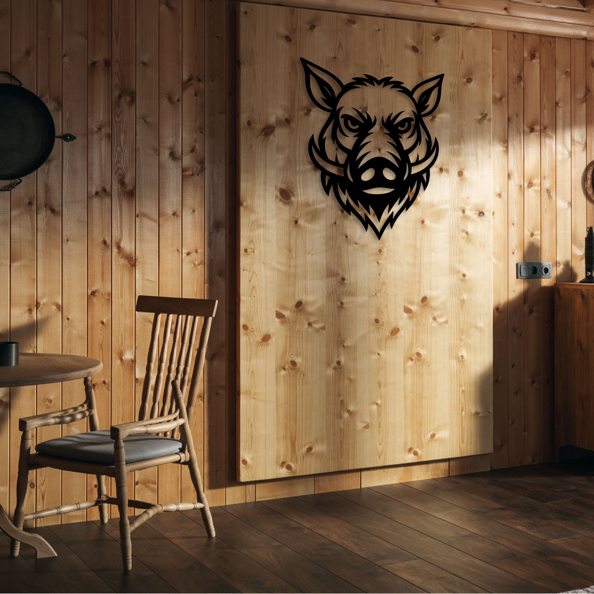 Metalen Muurdecoratie - Everzwijn