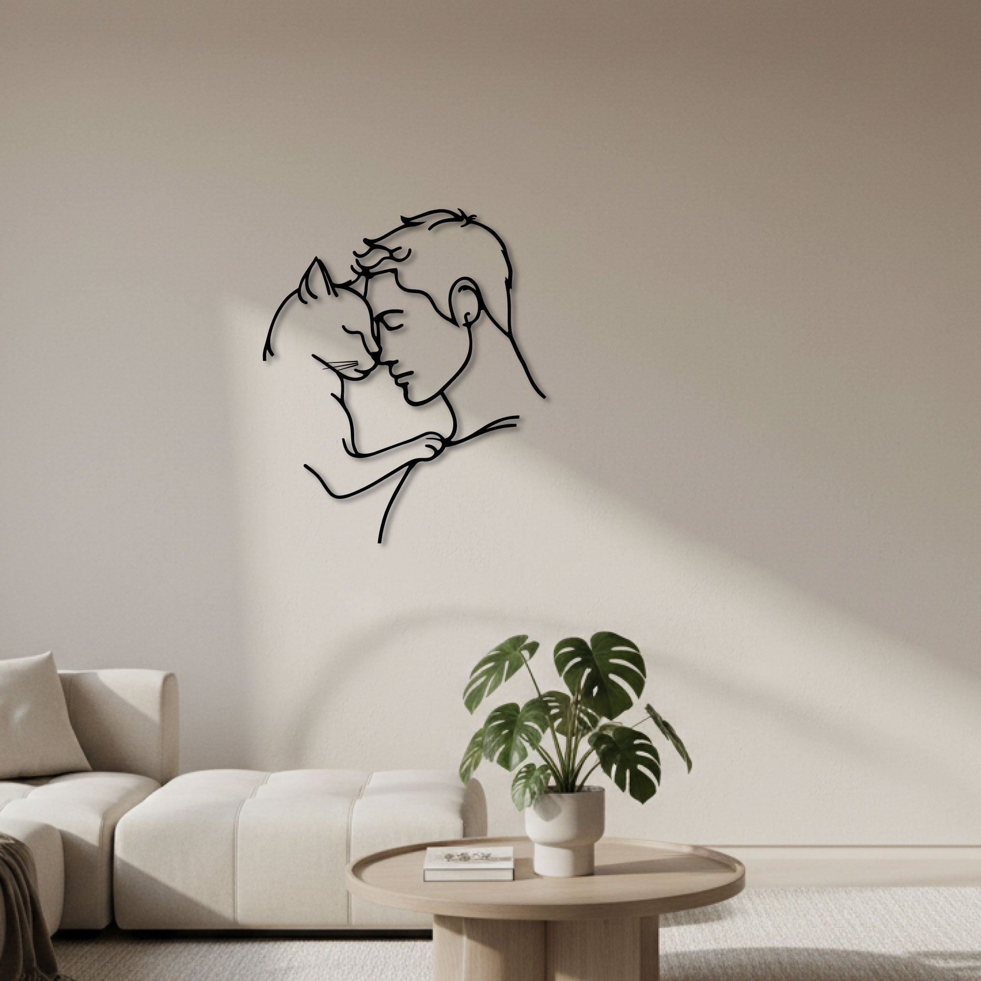 Wanddeko Metall - Katzenliebhaber V.02