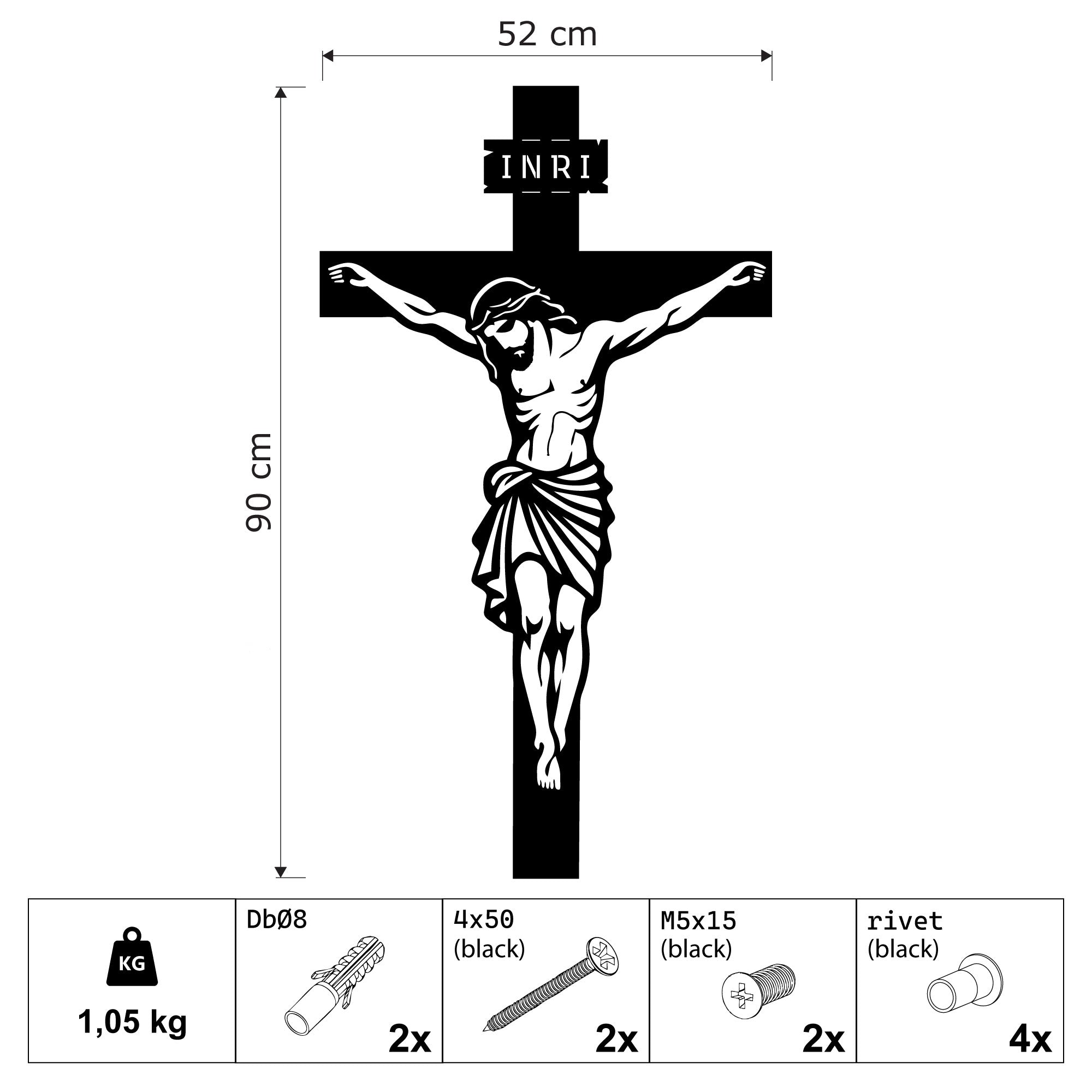 Decoración de Pared de Metal - Crucifijo