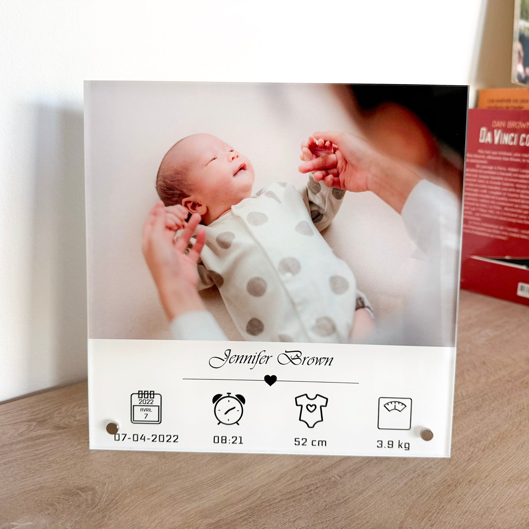 Personalisierter Geburtsrahmen aus Acryl (V.05)