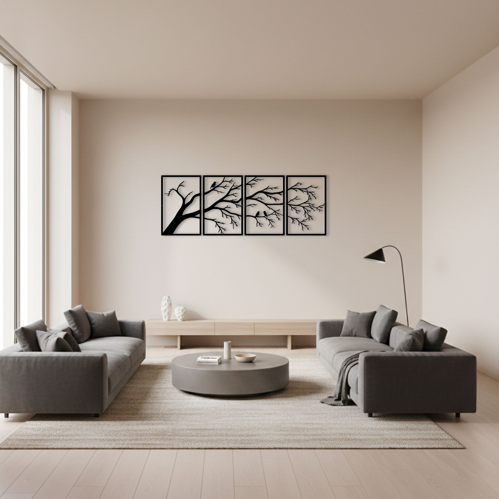 Décoration Murale en Métal - Quadra Branches